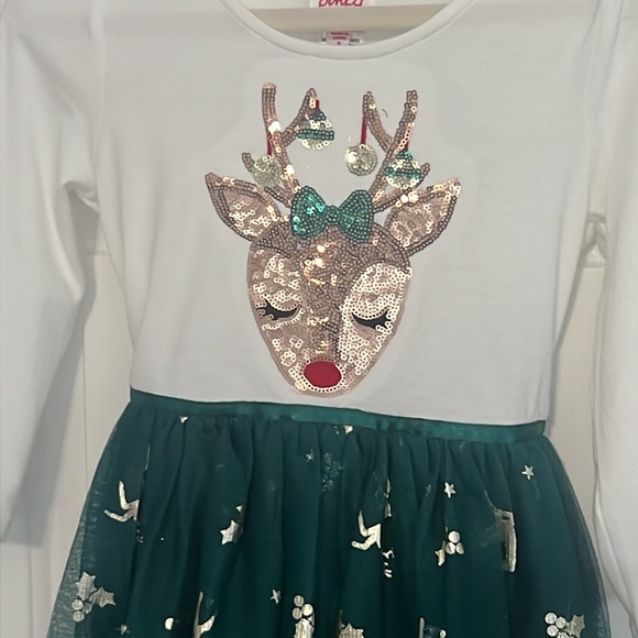 Reindeer holiday dress girls size 7 - Picture 2 of 7